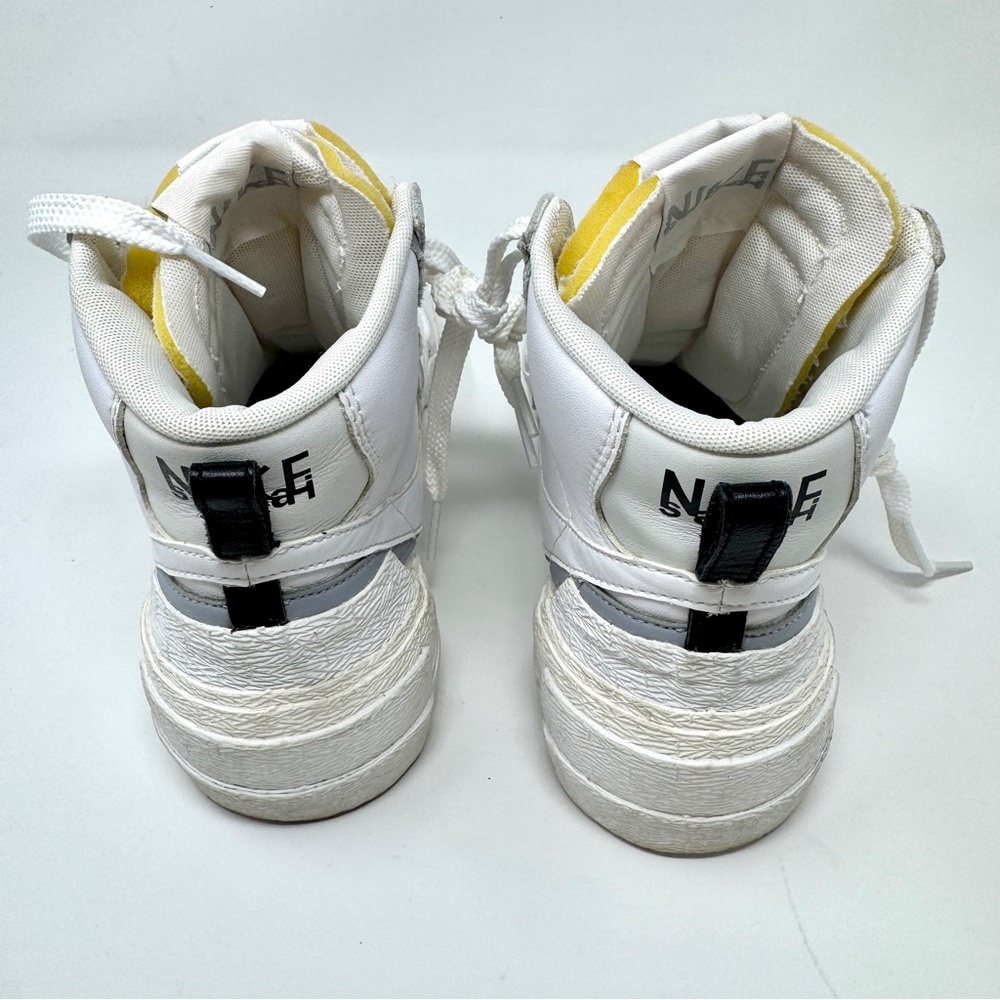 Nike sacai x Blazer Mid White Grey Tennis Shoe Sneakers - Picture 4 of 14